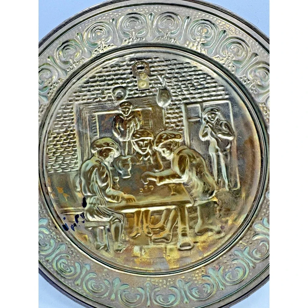 Vintage Peerage Brass Wall Hanging Plaque 12